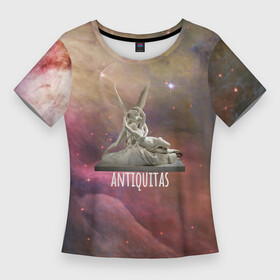 Женская футболка 3D Slim с принтом Аntiquitas в Белгороде,  |  | Тематика изображения на принте: античность | звезды | искусство | космос | скульптура