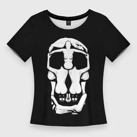 Женская футболка 3D Slim с принтом Voluptas Mors  Salvador Dali в Белгороде,  |  | Тематика изображения на принте: dali | mors | salvador | skull | voluptas | дали | испания | испанский | картина | сальвадор | художник | череп