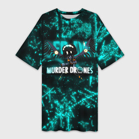 Платье-футболка 3D с принтом MURDER DRONES  ДРОНЫ УБИЙЦЫ  Serial Designation V в Белгороде,  |  | liam vickers | murder drones | murder drones pilot | murder drones v | pilot | мультфильм