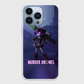 Чехол для iPhone 13 Pro с принтом MURDER DRONES UZI   ДРОНЫ УБИЙЦЫ в Белгороде,  |  | Тематика изображения на принте: murder drones | murder drones pilot | pilot | uzi | мультфильм