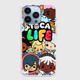 Чехол для iPhone 13 Pro с принтом Toca Life персонажи из игры в Белгороде,  |  | Тематика изображения на принте: toca boca | toca life | детская игра | игра | лого | логотип | персонажи | прикоснуться ко рту | тока бока