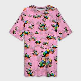 Платье-футболка 3D с принтом Toca Boca logo pink  Тока Бока в Белгороде,  |  | toca boca | детская игра | игра | лого | логотип | персонажи | прикоснуться ко рту | тока бока