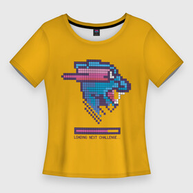 Женская футболка 3D Slim с принтом Mr Beast Pixel Art в Белгороде,  |  | Тематика изображения на принте: blogger | gamer | games | gaming | mr beast | pixel art | retro | youtube | блогеры | игры | мистер бист | пиксель арт | ретро | ютуб | ютуберы