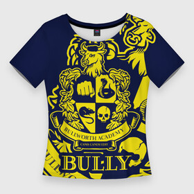 Женская футболка 3D Slim с принтом Bully, Bullworth Academy в Белгороде,  |  | bullworth academy | bully | canis canem edit | академия буллворта | булворт | булли | игры