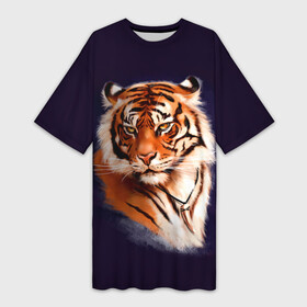 Платье-футболка 3D с принтом Грозный Тигр  Символ 2022 Года  Tiger Beast в Белгороде,  |  | 2022 | beast | black | cat | christmas | merry | new year | tiger | xmas | водяной | год тигра | животные | зверь | когти | кот | кошки | новый год | огонь | паттерн | полосатый | рождество | тигр | узор | чб | черный