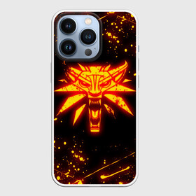 Чехол для iPhone 13 Pro с принтом THE WITCHER FIRE WOLF LOGO   ОГНЕННЫЙ ВЕДЬМАК в Белгороде,  |  | geralt | the witcher | the witcher wild hunt | witcher | wolf | аард | аксий | белый волк | бестиарий | ведьмак | ведьмак 3 | волк | геральт | игни | ирден | йенифер | каер морхен | квен | охотник | трисс | цири | школа волка