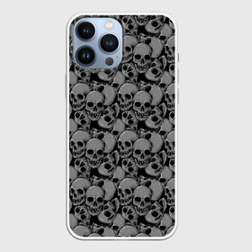 Чехол для iPhone 13 Pro Max с принтом Gray skulls в Белгороде,  |  | bone | bones | screaming | screaming skulls | skull | skulls | smile | кости | кричат | кричащие | кричащие черепа | улыбка | череп | черепа