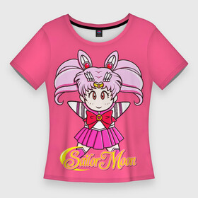 Женская футболка 3D Slim с принтом Сейлор Мун в розовом  Sailor Moon в Белгороде,  |  | Тематика изображения на принте: sailor moon | аниме | банни цукино | вечная сейлор мун | войны в мотросках | луна в мотроске | лунная призма | манга | неокоролева серенити | сейлор космос | сейлор мун | сейлормун | супер 
