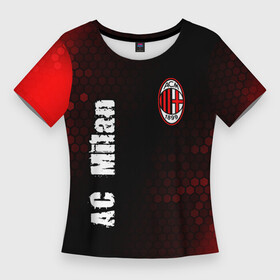 Женская футболка 3D Slim с принтом AC MILAN  AC Milan + Графика в Белгороде,  |  | ac | ac milan | acm | football | logo | milan | sport | клуб | лого | логотип | логотипы | милан | символ | символы | соты | спорт | форма | футбол | футбольная | футбольный