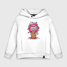 Детское худи Oversize хлопок с принтом ICE CREAM 