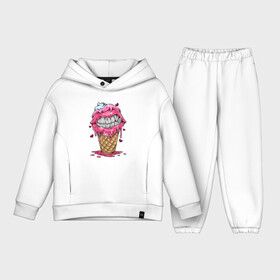 Детский костюм хлопок Oversize с принтом ICE CREAM 