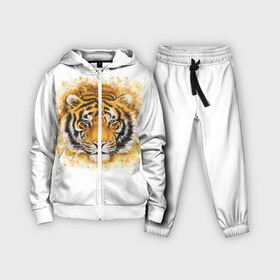 Детский костюм 3D с принтом Дикий Тигр (Wild Tiger) в Белгороде,  |  | animal | beast | cat | predator | tiger | амурский тигр | белый тигр | год тигра | дикий тигр | животное | зверь | злой тигр | кот | новый год 2022 | оскал | охотник | полосатая кошка | полоски тигра | саблезубый тигр