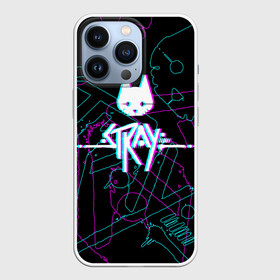 Чехол для iPhone 13 Pro с принтом Stray: кот бродяга в Белгороде,  |  | adventure | cat | computer game | emblem | inscription | kitten | logo | lost | neon text | out of focus | stray | tramp | бродяга | заблудший | компьютерная игра | кот | котёнок | логотип | надпись | неоновый текст | приключения | сбитая резко