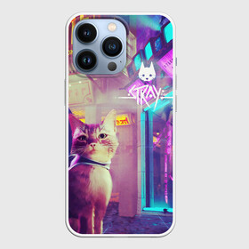 Чехол для iPhone 13 Pro с принтом Stray | Кот | в Белгороде,  |  | bluetwelve studio | stray gameplay | stray кот | б12 | бродячий кот | игры про кошек | роботы | стрей игра про кота