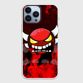 Чехол для iPhone 13 Pro Max с принтом GEOMETRY DASH RAGE SMLIE LEVELS RED FIRE в Белгороде,  |  | 2d | arcade | demon | fire | flame | game | geometry dash | levels | meltdown | rage | red fire | robtop | smile | аркада | геометрический тире | демон | красный огонь | огонь | пламя | раннер | смайлы | уровни | эмоции | ярость