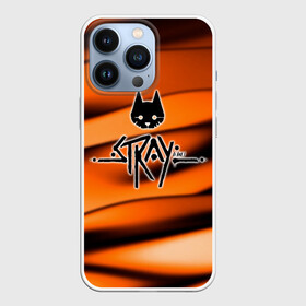 Чехол для iPhone 13 Pro с принтом Stray   Логотип в Белгороде,  |  | stray | блуждающий кот | бродить | игра про кота | потерявшийся кот | стрей | стрэй