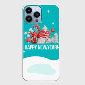 Чехол для iPhone 13 Pro Max с принтом Happy New Year Новогодние гномы в Белгороде,  |  | Тематика изображения на принте: happy new year | гномы | новый год | рождество | с новым годом