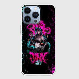 Чехол для iPhone 13 Pro с принтом JINX ARCANE LEAGUE OF LEGENDS, КРАСКИ в Белгороде,  |  | akali | arcane | fan | fan art | hero | jinx | kda | kda mask | league of legends | lol | moba | paints | акали | аркейн | брызги | герой | джинкс | кда | краски | лига легенд | лол | моба