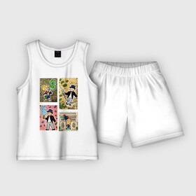 Детская пижама с шортами хлопок с принтом ALEC (collage II) в Белгороде,  |  | Тематика изображения на принте: alecmonopoly | art | colors | dollar | donald | millioner | rich | richie rich