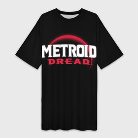 Платье-футболка 3D с принтом Metroid Dread  Red Planet в Белгороде,  |  | adventure | computer game | logo | metroid dread | planet | red planet | space | компьютерная игра | космос | красная планета | логотип | метройд дреад | планета | приключения