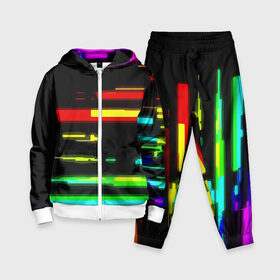 Детский костюм 3D с принтом Color fashion glitch в Белгороде,  |  | color | fashion | glitch | neon | vanguard | авангард | глитч | мода | неон | цвет