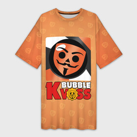 Платье-футболка 3D с принтом Bubble kvass в Белгороде,  |  | бабл квас | бабл старс | бравл квас | бравл старс | игры | пародия