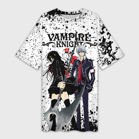 Платье-футболка 3D с принтом Рыцарь Вампир  Юки и Зеро в Белгороде,  |  | kaname kuran | vampire knight | vanpaia naito | yuuki | yuuki cross | zero kiryuu | зеро | канаме куран | канамэ куран | рыцарь вампир | юки кросс