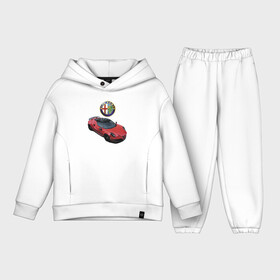 Детский костюм хлопок Oversize с принтом Alfa Romeo   просто мечта в Белгороде,  |  | Тематика изображения на принте: alfa romeo | car | italy | motorsport | power | prestige | racing | team | автомобиль | автоспорт | альфа ромео | гонка | италия