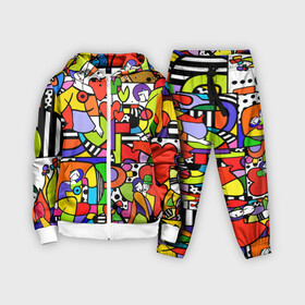 Детский костюм 3D с принтом Romero Britto   love collage. в Белгороде,  |  | brazilian artist | bright colors | cubism | emoji | fishes | fl | girls | graffiti | pop art | romero britto | бразильский художник | граффити | девушки | день святого валентина | коллаж | кубизм | любовь | ромеро бритто | рыбы 