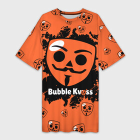 Платье-футболка 3D с принтом ИГРА БАБЛ КВАС  BUBBLE KVASS в Белгороде,  |  | brawl stars | бабл квас | бабле квас | баблквас | бравл старс | игра | мем