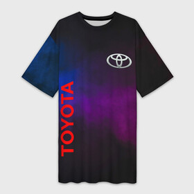 Платье-футболка 3D с принтом TOYOTA  НЕОНОВЫЙ ДЫМ в Белгороде,  |  | auto | drift | japan | logo | mercedes | neon | smoke | toyota | авто | автомобиль | дрифт | дым | лого | логотип | машина | машины | неон | таета | тайота | тачка | япония