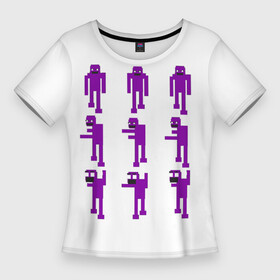Женская футболка 3D Slim с принтом Five Nights At Freddy s purple guy в Белгороде,  |  | five nights at freddys | fnaf | freddy | horror | purple guy | william affton | william afton | фиолетовый человек | фнаф
