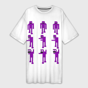 Платье-футболка 3D с принтом Five Nights At Freddy s purple guy в Белгороде,  |  | five nights at freddys | fnaf | freddy | horror | purple guy | william affton | william afton | фиолетовый человек | фнаф