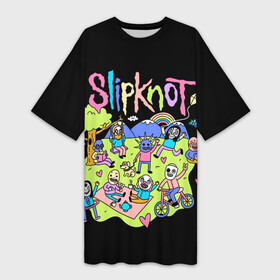 Платье-футболка 3D с принтом Slipknot cuties в Белгороде,  |  | slipknot | we are not your kind | альтернативный метал | грувметал | группы | метал | музыка | нюметал | слипнот
