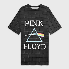 Платье-футболка 3D с принтом PINK FLOYD LOGO  ПИНК ФЛОЙД ЛОГОТИП в Белгороде,  |  | pink floyd | артрок | группа | музыка | пинк флойд | прогрессивный рок | протопрог | психоделический рок | рок | рок группа | спейсрок | эйсидрок | экспериментальный рок