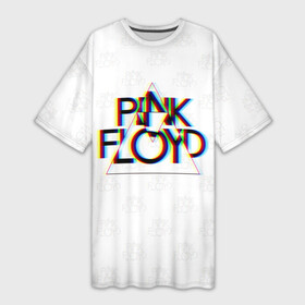 Платье-футболка 3D с принтом PINK FLOYD LOGO  ПИНК ФЛОЙД ГЛИТЧ в Белгороде,  |  | pink floyd | артрок | глитч | группа | музыка | пинк флойд | прогрессивный рок | протопрог | психоделический рок | рок | рок группа | спейсрок | эйсидрок | экспериментальный рок