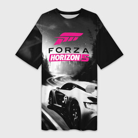 Платье-футболка 3D с принтом Forza Horizon 5  night race в Белгороде,  |  | arcade racing simulator | car | forza horizon | forza horizon  5 | logo | night | pc game | race | sports | автомобиль | аркадный гоночный симулятор | гонка | компьютерная игра | логотип | ночь | спортивный