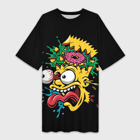 Платье-футболка 3D с принтом Барт Симпсон, Simpsons, Симпсоны в Белгороде,  |  | bart | homer | simpson | simpsons | барт | барт симпсон | гомер | гомер симпсон | симпсон | симпсоны