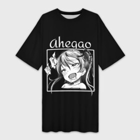 Платье-футболка 3D с принтом Пьяное АХЕГАО в квадрате в Белгороде,  |  | ahegao | anime | cosplay | senpai | аниме | ахегао | коллаж | косплей | паттерн | сенпай | фото