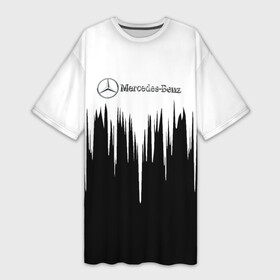Платье-футболка 3D с принтом Mercedes Benz: White. в Белгороде,  |  | amg | mercedes | mercedesamg gt | sport | амг | мерседес | мерседесбенц амг | спорт