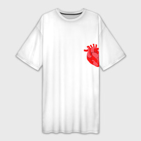 Платье-футболка 3D с принтом Сердечная мышца в Белгороде,  |  | анатомия | валентин | день всех влюбленных | день святого валентина | любовь | медицина | мышца | орган | романтика | сердце