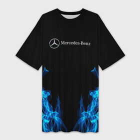 Платье-футболка 3D с принтом Mercedes Benz Fire в Белгороде,  |  | amg | mercedes | mercedesamg gt | sport | амг | мерседес | мерседесбенц амг | спорт