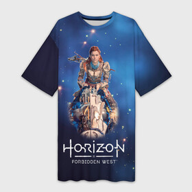 Платье-футболка 3D с принтом Элой Aloy  Horizon в Белгороде,  |  | aloy | horizon | horizon forbidden west | horizon zero dawn | харайзон | хорайзон | элой