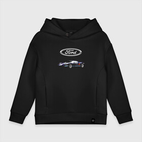 Детское худи Oversize хлопок с принтом Ford   Racing в Белгороде, френч-терри — 70% хлопок, 30% полиэстер. Мягкий теплый начес внутри —100% хлопок | боковые карманы, эластичные манжеты и нижняя кромка, капюшон на магнитной кнопке | Тематика изображения на принте: car | ford | motorsport | performance | prestige | racing | team | usa | автомобиль | автоспорт | бренд | представление | престиж | сша | форд