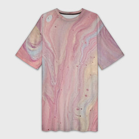 Платье-футболка 3D с принтом Мраморный дизайн с розовыми, синими и желтыми цветами в Белгороде,  |  | абстрактный мрамор | абстракция | акварель | акварельный узор | весенний принт | желтый | космос | марбл | мрамор | мраморный дизайн | розовый | розовый фон | синий | тай дай | узоры | фиолетовый