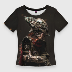 Женская футболка 3D Slim с принтом Воин Мелина в Белгороде,  |  | воин в доспехах | воин мелина | девушка | мелина | персонаж | рисунок | рыцарь