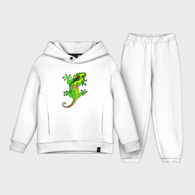 Детский костюм хлопок Oversize с принтом Ящерица Lizard в Белгороде,  |  | exotic | lizard | reptile | геккон | животные | звери | зеленая ящерица | змей | пресмыкающееся | тропики | тропические | чешуя | экзотика | ящер | ящерица | ящерка