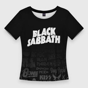 Женская футболка 3D Slim с принтом Black Sabbath логотипы рок групп в Белгороде,  |  | black | black sabath | black sabbath | hard rock | heavy metal | ozzy | sabath | блэк сабат | группы | метал | музыка | оззи | оззи осборн | ози | осборн | рок | хард рок | хэви метал