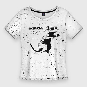 Женская футболка 3D Slim с принтом Banksy крыса в очках в Белгороде,  |  | banksy | арт | бенкси | бэнкси | в очках | граффити | картина | крыса | мышь | очки | роберт | робин бэнкс | робин ганнингхем | стрит арт | творчество | художник