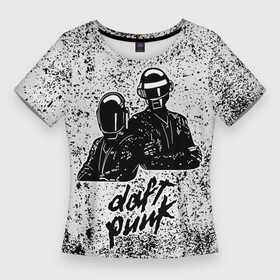 Женская футболка 3D Slim с принтом Daft Punk B W в Белгороде,  |  | daft punk | daftpunk | disco | дафт панк | дафтпанк | диско | музыка | синтипоп | хаус | электро
